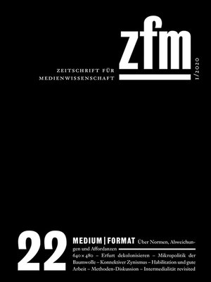 cover image of Zeitschrift für Medienwissenschaft 22